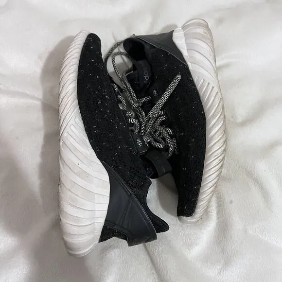 Adidas Tubular Doom Black Sneakers Size 7 Men Youth PrimeKnit BB6737 Speckled