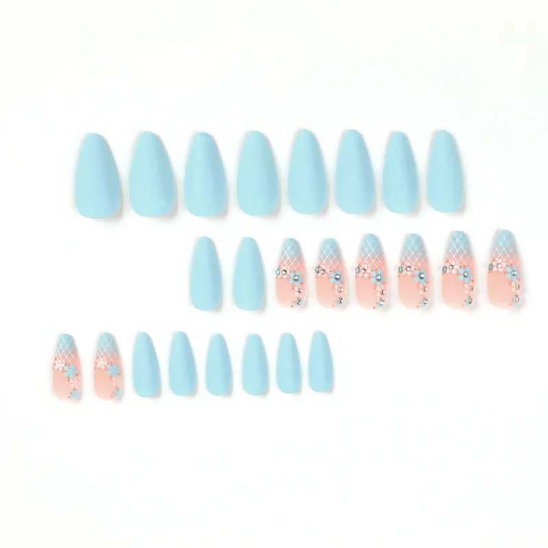 Almond babyblue matte elegant
