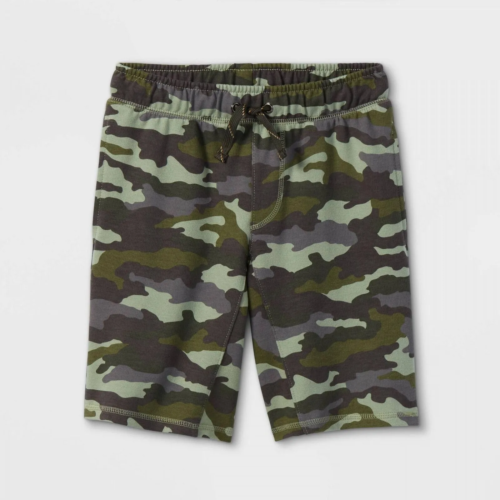 Cat & Jack Boys' Pull-On Knit Shorts Camo Green L