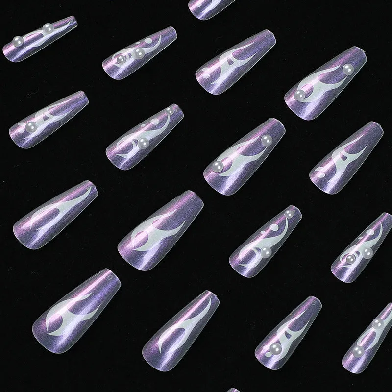 Coffin laser fire prind with pearls