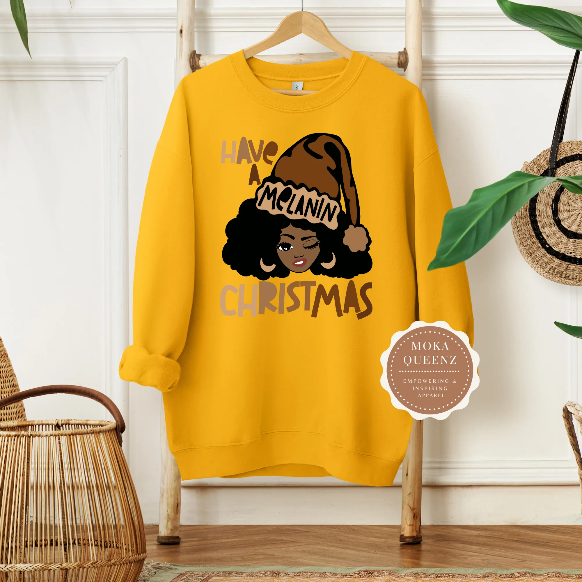 Melanin Christmas Sweatshirt