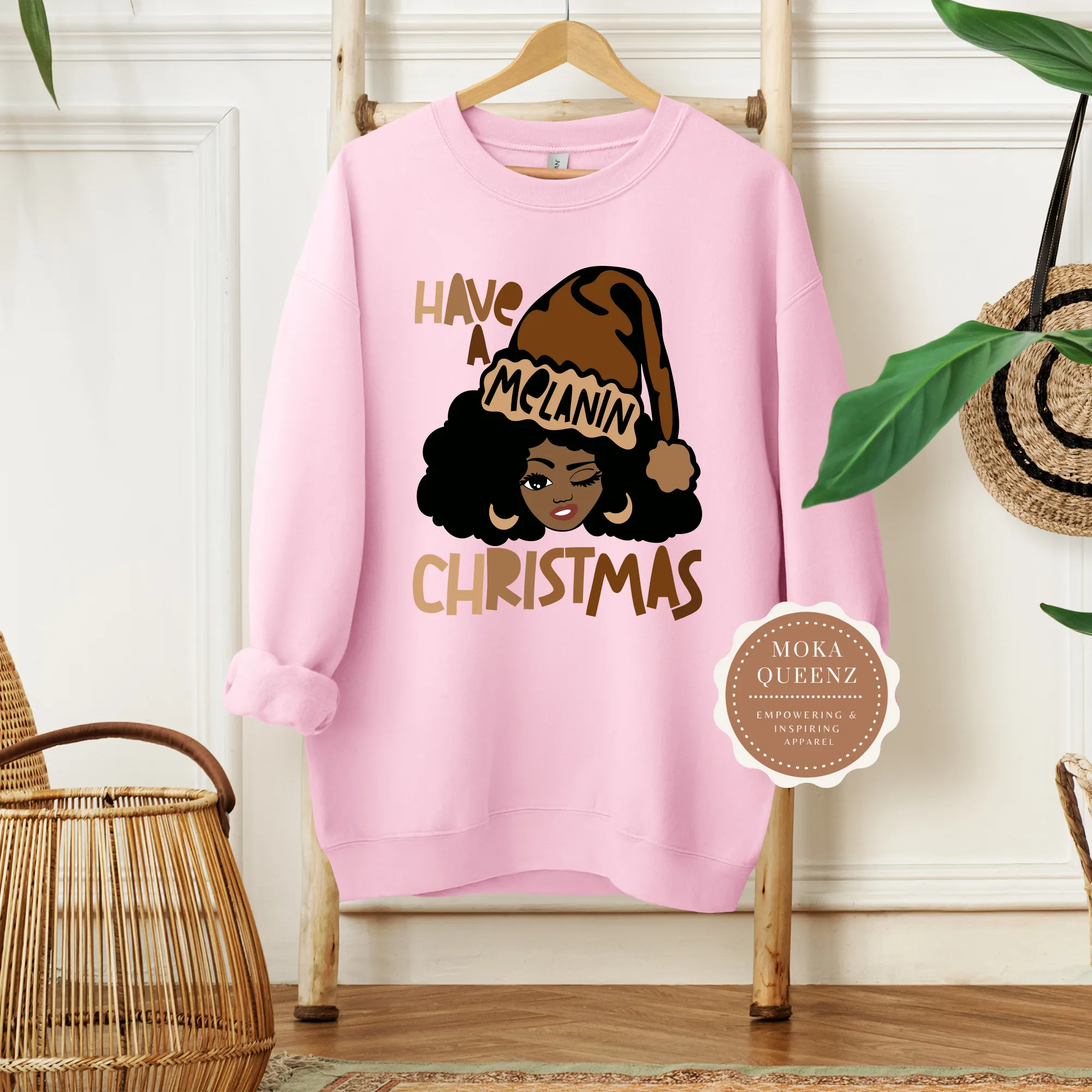 Melanin Christmas Sweatshirt