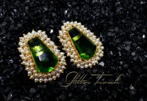 Mona Green Gajra Statement Studs 28