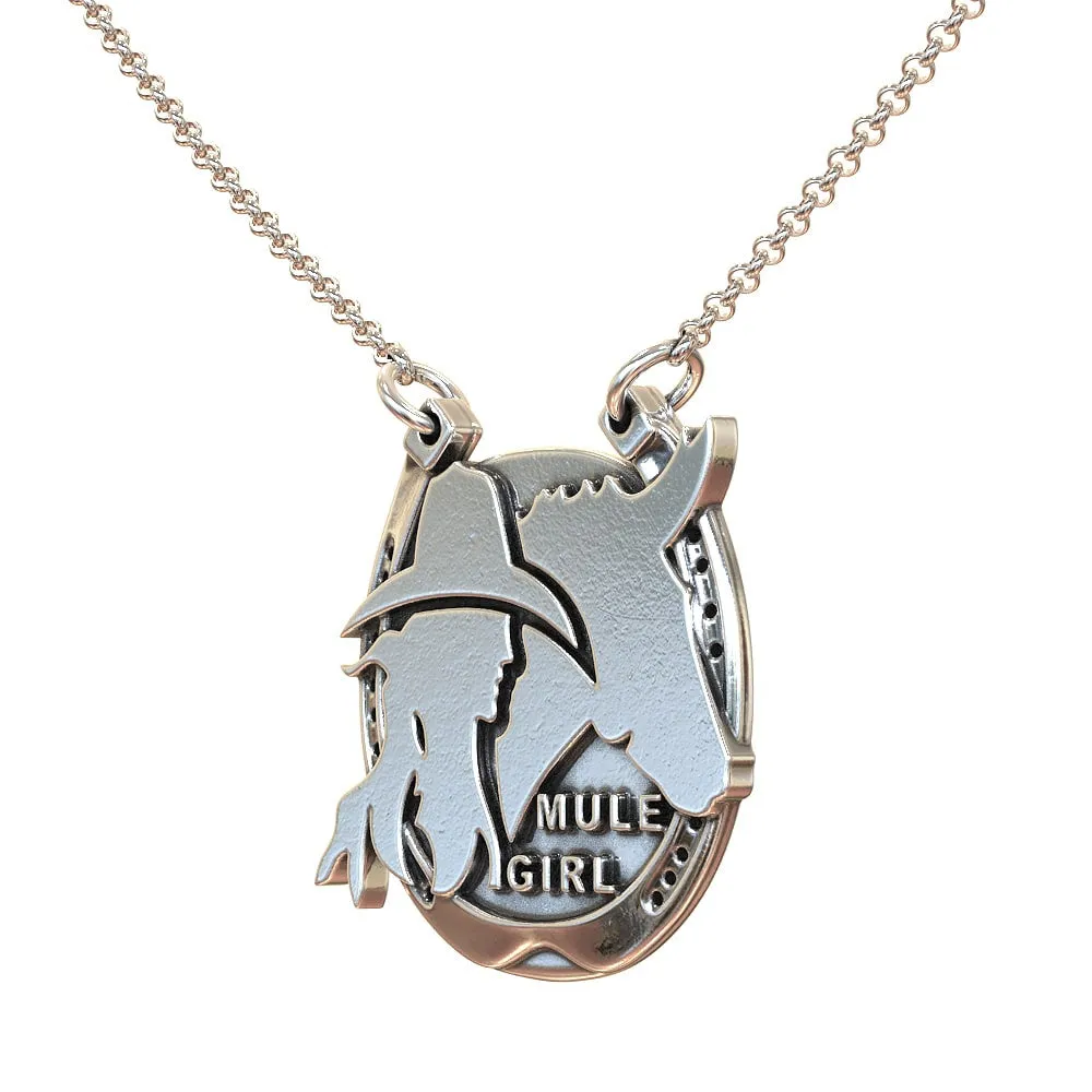 Mule Girl Pendant (.925 silver)