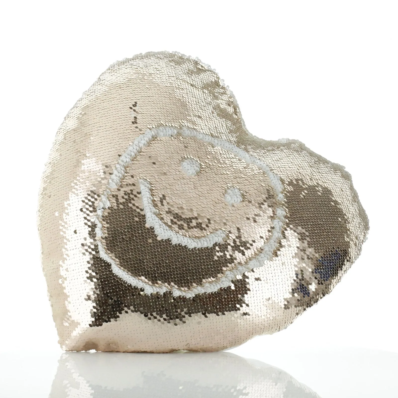 Personalised Sequin Heart Cushion with Cute Text and Blonde Hair Black Dress Tiara Ballerina