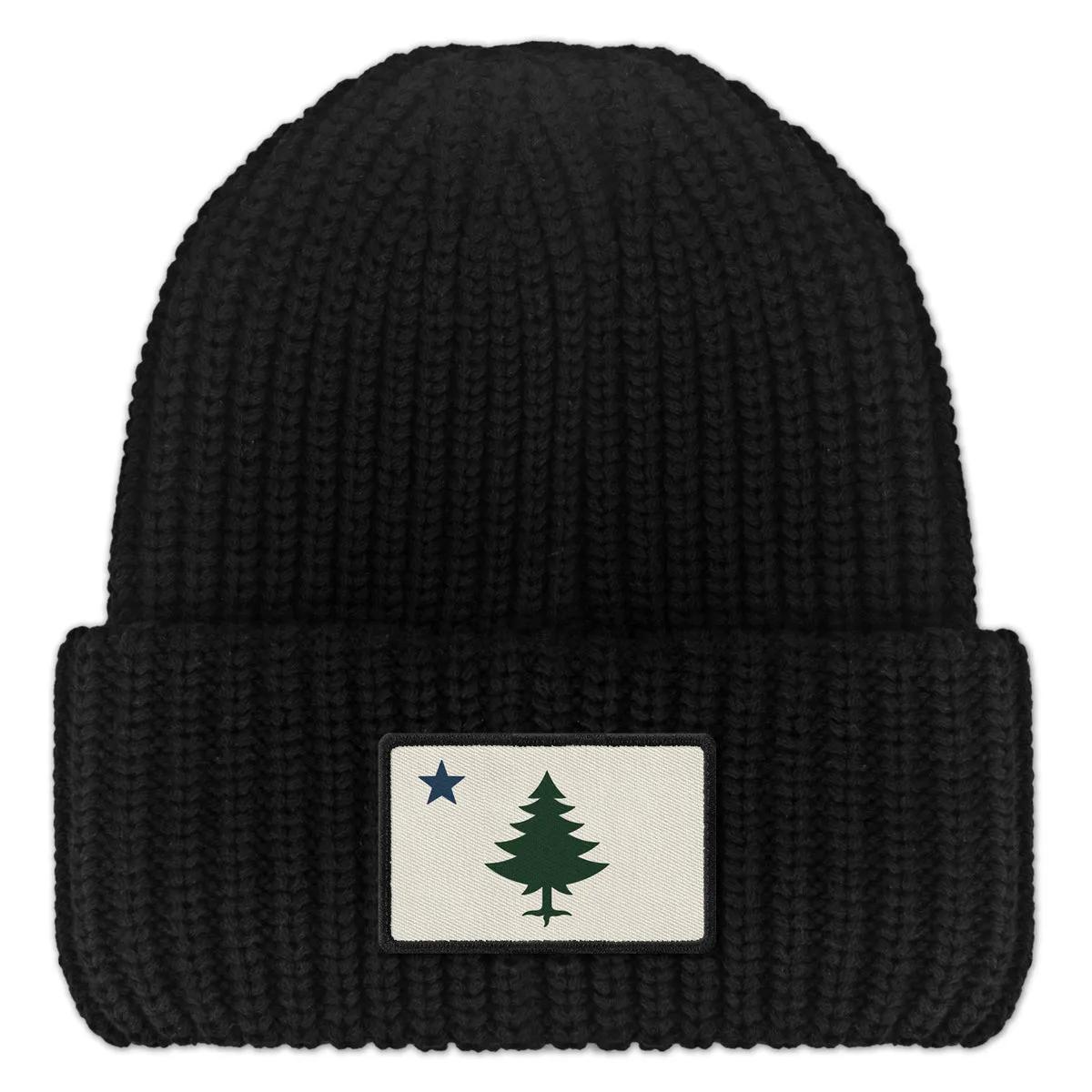 Vintage Maine Flag Patch Chunky Knit