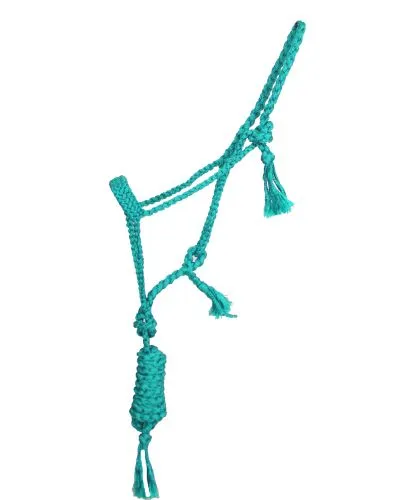 Woven nylon mule tape halter